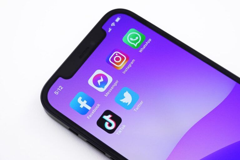 social media app icons on an iPhone